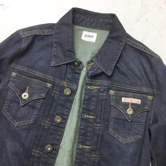 Hudson Jeans Jackets & Blazers - Hudson Dark Wash Lian Crop Jean Jacket